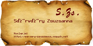 Sárváry Zsuzsanna névjegykártya